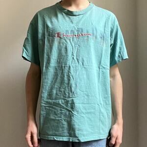 Y2k champion short sleeve turquoise t-shirt